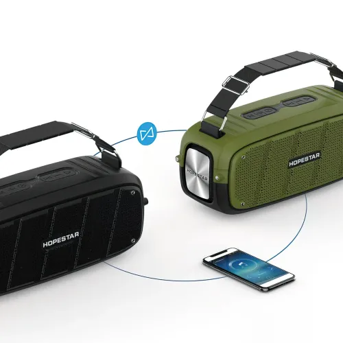 Портативная акустическая Bluetooth колонка Hopestar A20 Синий - фото 4