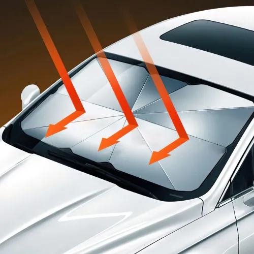 Автомобільна парасолька на лобове скло Car Umbrellas, чорний - фото 9