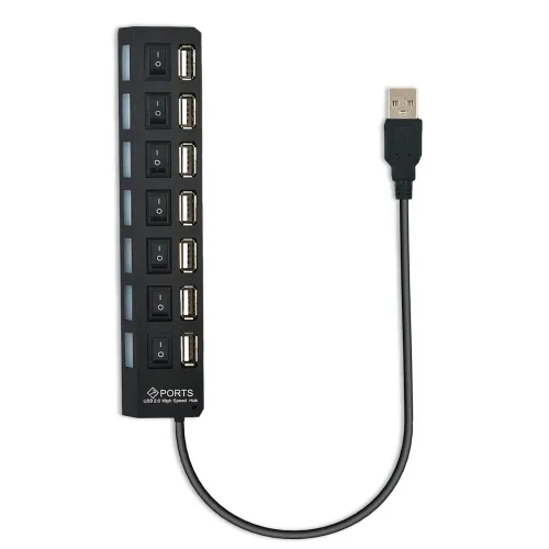 USB HUB подовжувач на 7 портів з підсвічуванням - фото 2