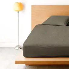 Простінь махаючи на гумці Sefa 160x200x30 + 2 наволочки 50x70 Сірий