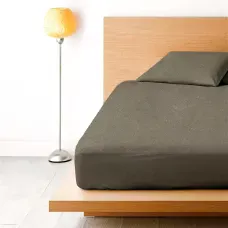 Простінь махаючи на гумці Sefa 160x200x30 + 2 наволочки 50x70 Сірий