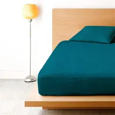 Простінь махаючи на гумці Sefa 160x200x30 + 2 наволочки 50x70 Синій