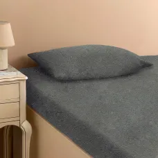 Простінь махаючи на гумці Sefa 160x200x30 + 2 наволочки 50x70 Темно-серий