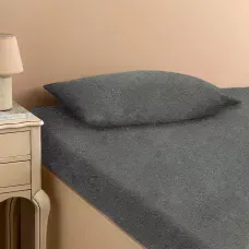 Простінь махаючи на гумці Sefa 160x200x30 + 2 наволочки 50x70 Темно-серий