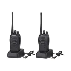 Комплект раций Baofeng BF-888S (2 шт) до 5 км, портативные аккумуляторные радиостанции UHF 16 каналов с фонариком