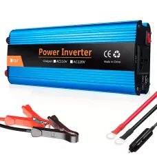 Інвертор-перетворювач напруги Power inverter K-1000, 12В-220В, 1000 Вт, USB3