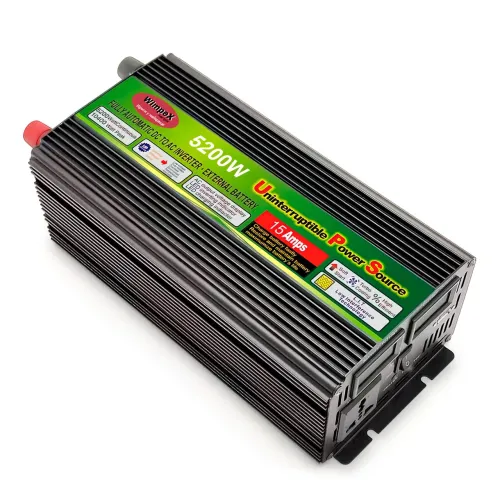Інвертор-перетворювач напруги Wimpex UPS, 12В-220В, 5200ВТ, USB3, функція заряджання - фото 5