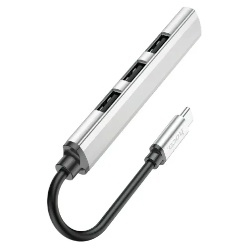 USB HUB адаптер-переходник HOCO HB26 4в1 с Type-C на USB3.0+USB2.0x3