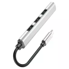 USB HUB адаптер-переходник HOCO HB26 4в1 с Type-C на USB3.0+USB2.0x3