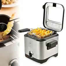 Фритюрница Crownberg CB 5542 на 1.5 л, 1200Вт, с антипригарным покрытием, терморегулятором от 0°С до 190°С