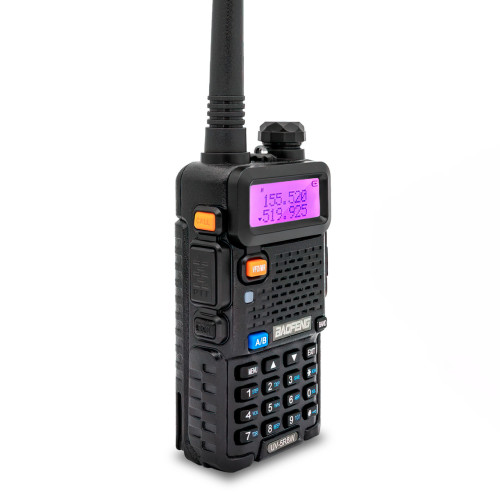 Радиостанция Baofeng UV-5R с радиусом до 18 км,  VHF/UHF, 1800 мА/ч
