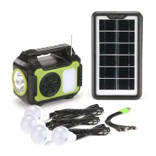 Портативна сонячна система GD 8072 на 30 Вт з Bluetooth, FM, MP3