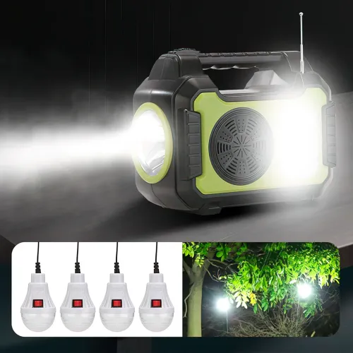 Портативна сонячна система GD 8072 на 30 Вт з Bluetooth, FM, MP3 - фото 5