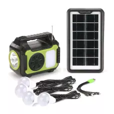 Портативна сонячна система GD 8072 на 30 Вт з Bluetooth, FM, MP3