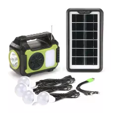 Портативна сонячна система GD 8072 на 30 Вт з Bluetooth, FM, MP3