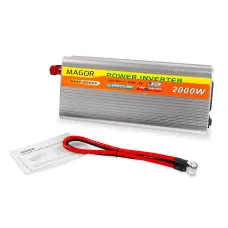 Перетворювач напруги MAGOR SAAF-2000A, 12-220 В, 2000 Вт, ступенева синусоїда