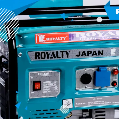 Генератор бензиновый с стартером ROYALTY RT17500DX, однофазный, 3.0/3.5 кВт - фото 3