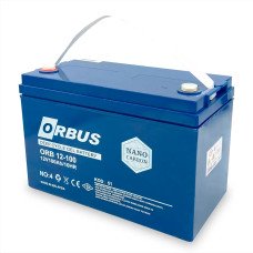 Гелевий акумулятор Orbus CG12100 GEL на 100 А/год, 12 В для аварійного освітлення, для ДБЖ