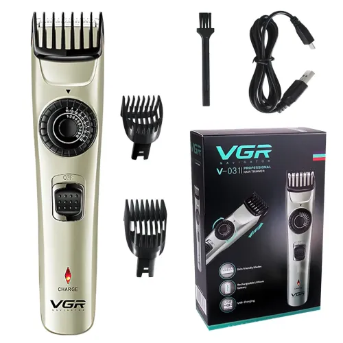 Акумуляторна машинка для стриження VGR V-031, з регулятором довжини, 10 Вт, 90 хвилин роботи