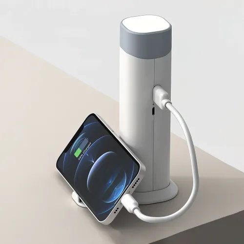 Лампа-трансформер Desk lamp Mode, 5000 мА/год із функцією повербанк, підставкою для телефона - фото 3