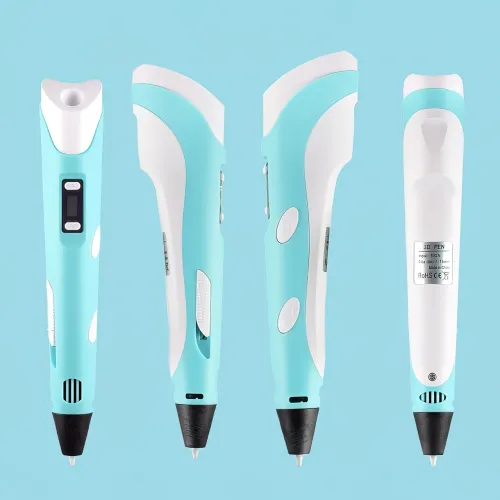 3D ручка PEN-2 с LCD-дисплеем, 100 м пластика, с трафаретами - фото 3