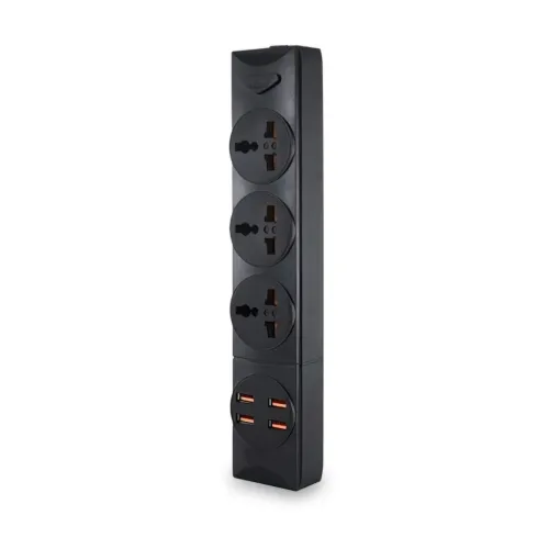 Мережевий фільтр-подовжувач BKL01-3 на 3 вилки, 4 USB, 2500 Вт, EU - фото 2