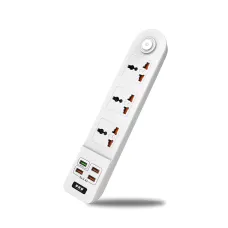 Сетевой фильтр-удлинитель BKL02-3 на 3 вилки, 4 USB, 2500 Вт, EU
