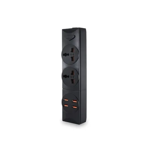 Мережевий фільтр-подовжувач BKL01-2 на 2 вилки, 4 USB, 2500 Вт, EU - фото 2