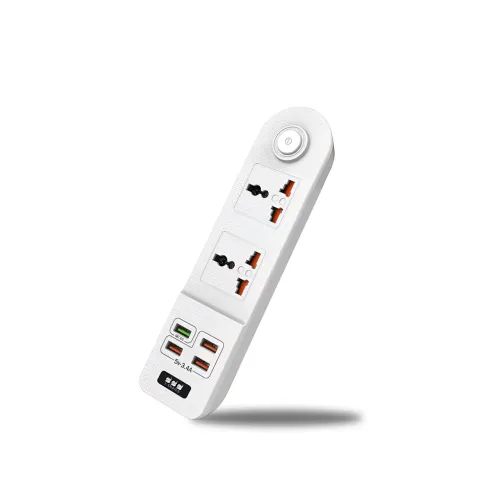 Мережевий фільтр-подовжувач BKL02-2 на 2 вилки, 4 USB, 2500 Вт, EU - фото 3