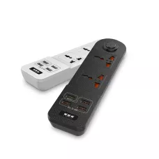 Мережевий фільтр-подовжувач BKL02-2 на 2 вилки, 4 USB, 2500 Вт, EU