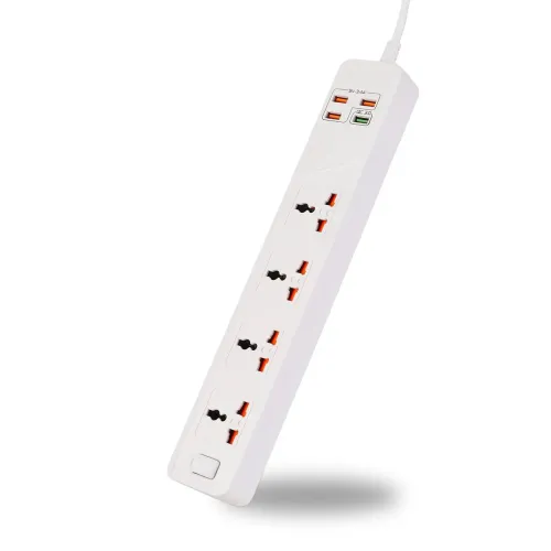 Мережевий фільтр-подовжувач BKL03-3 на 4 вилки, 4 USB, 2500 Вт, EU - фото 2