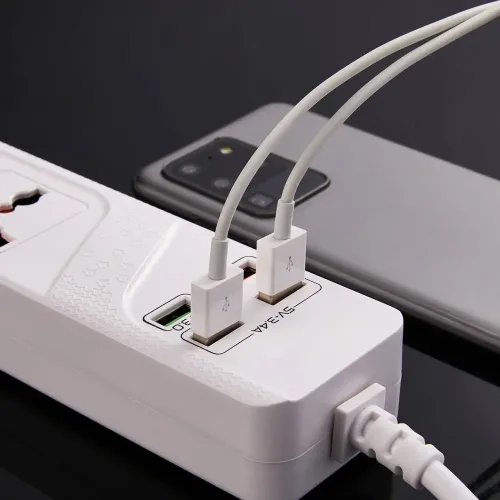 Мережевий фільтр-подовжувач BKL03-3 на 4 вилки, 4 USB, 2500 Вт, EU - фото 6