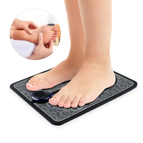 Масажний електричний килимок для стоп EMS Foot Mat, 6 режимів, нейлоновий