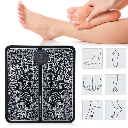 Масажний електричний килимок для стоп EMS Foot Mat, 6 режимів, нейлоновий - фото 4