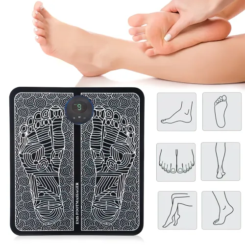 Масажний електричний килимок для стоп EMS Foot Mat, 6 режимів, нейлоновий - фото 3