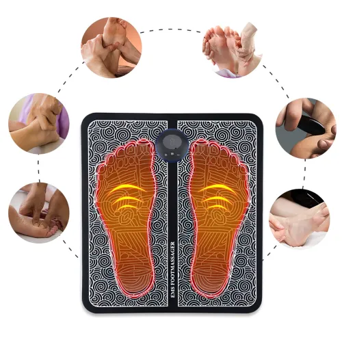 Масажний електричний килимок для стоп EMS Foot Mat, 6 режимів, нейлоновий - фото 5