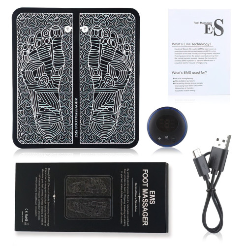 Масажний електричний килимок для стоп EMS Foot Mat, 6 режимів, нейлоновий - фото 7