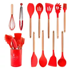 Набір кухонного приладдя Kitchen Set на 12 предметів, з харчового силікону, до 230 градусів