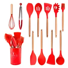 Набір кухонного приладдя Kitchen Set на 12 предметів, з харчового силікону, до 230 градусів