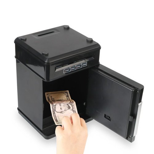 Игрушечный детский сейф Number Bank с электронным кодовым замком для банкнот и монет - фото 5