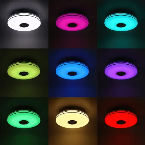 Люстра світлодіодна Sneha LY6121​​​​​​​ 41 см, RGB-підсвіткою, колонкою, 50 Вт - фото 6