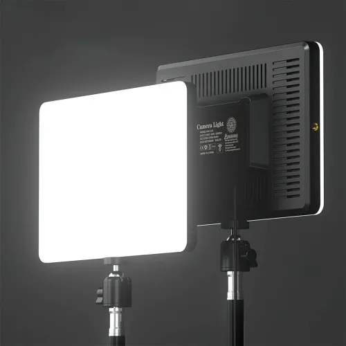 Світлодіодна лампа для фото та відеознімання Light MM-240, 24 см, прямокутна з штативом