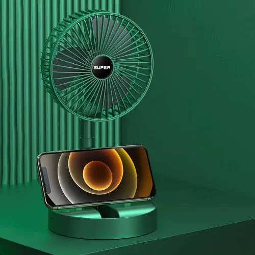 Складной портативный телескопический вентилятор Telescopic Fan, 5 Вт, micro USB, 8 часов работы - фото 2