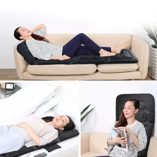 Электронный массажный матрас Massage mat с подогревом, 9 массажных моторов, с пультом ДУ - фото 4