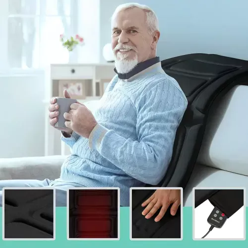 Електронний масажний матрац Massage mat з підігрівом, 9 масажних моторів, з пультом ДК - фото 6