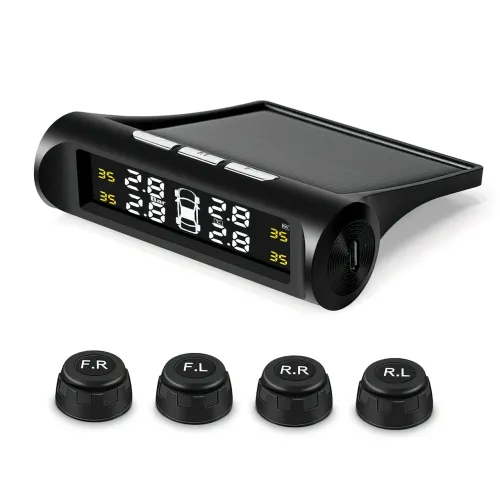 Система мониторинга давления в шинах TPMS с датчиками и солнечной панелью SOLAR 7582, до 6 Бар