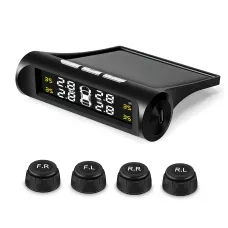 Система моніторингу тиску в шинах TPMS з датчиками та сонячною панеллю SOLAR 7582, до 6 барів