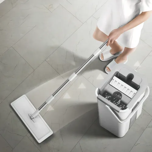 Швабра з відром Easy Mop з автоматичним віджиманням і складаною ручкою, 8 літрів - фото 9