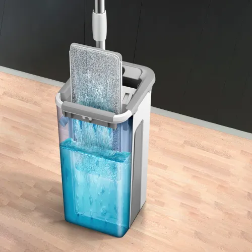 Швабра з відром Easy Mop з автоматичним віджиманням і складаною ручкою, 8 літрів - фото 5