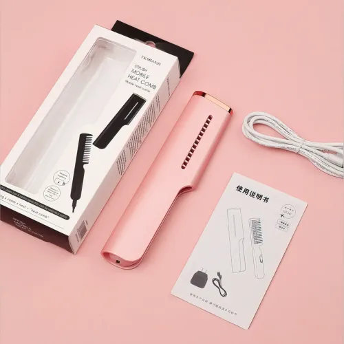 Гребінець для випрямлення волосся Hair Comb LY-297, 45 Вт, до 190 градусів, зі швидким нагріванням і функцією іонізац - фото 15